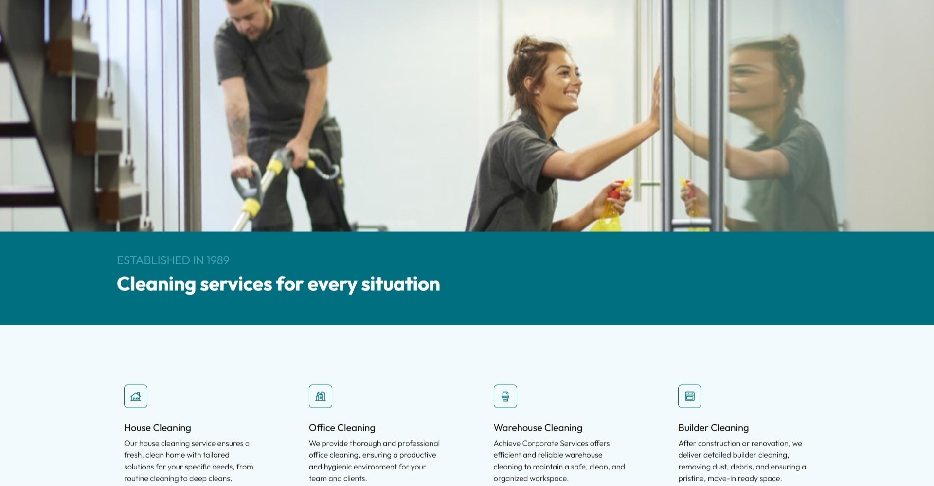 Achieve Corporate Services website case study