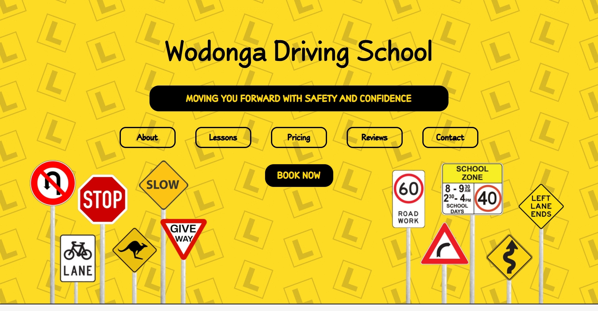 Wodonga Driving School website designed by Apex Designs