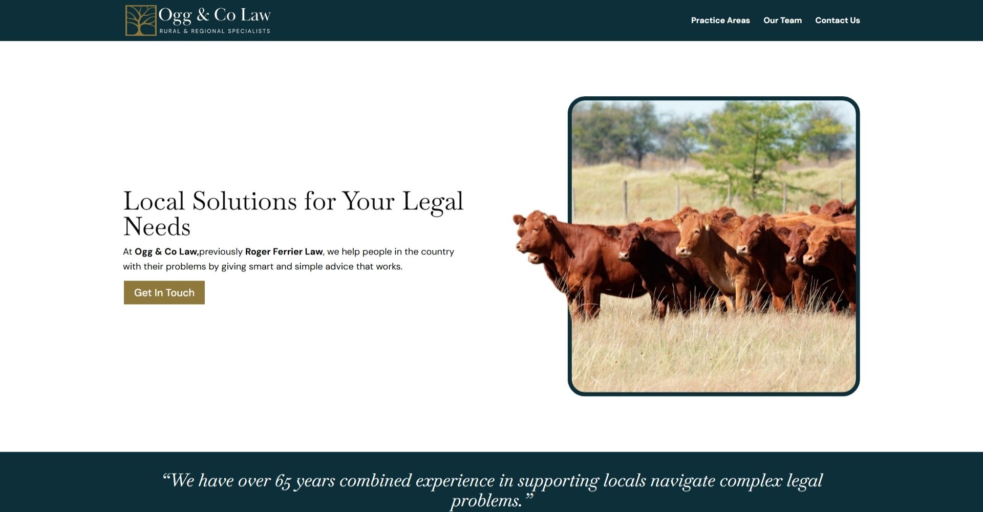 Ogg & Co website designed by Apex Designs